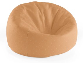 Sablio Sedací vak Cocoon Biele čiarky na oranžovej - 115 x 75 cm x 45 cm