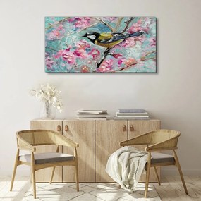 Obraz canvas Kvety zvieracie vták
