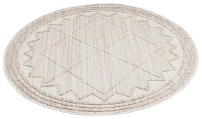 Dekorstudio Vintage okrúhly koberec CLASICO 8931 - béžový Priemer koberca: 200cm