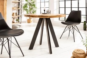 Invicta Interior -  Dizajnový jedálenský stôl IRON CRAFT 80 cm okrúhly mango, prírodný