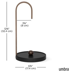 Čierny drevený stojan na papierové utierky ø 17 cm Bellwood – Umbra