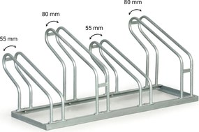 Stojan na bicykle na zem 1+1 ZADARMO, dve šírky kolies, 4 státia