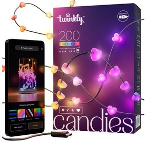 Twinkly TWKH200RGB-G - LED RGB Stmievateľná vianočná reťaz 200xLED 14 m USB Wi-Fi