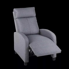 LuxuryForm DESIGN Televízne kreslo RUFO s polohovaním - šedé