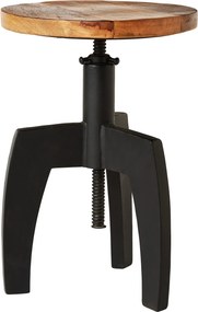 XXXLutz TABURETKA, drevo, kov, 36/48/36 cm Ambia Home - Kreslá - 000377005801