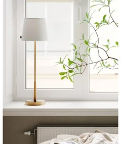 ByRydens 4002740-6501 - Stolná lampa LUMI 1xE27/8W/230V biela/zlatá 68,5 cm