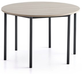 Stôl BORÅS PLUS, Ø1200x760 mm, laminát - jaseň, antracit