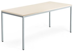 Kancelársky pracovný stôl QBUS, 1800x800 mm, breza/strieborná