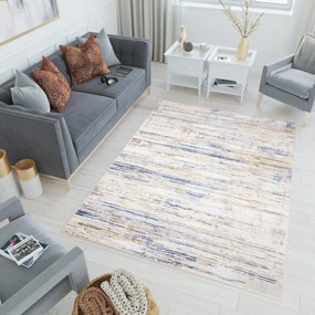 Koberec D683M WHITE/DARK BLUE ASTHANE Veľkosť: 80x150cm