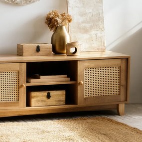 Stolík pod televízor NOTTO s ratanom 849652