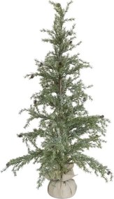 Srienistý vianočný borovicový stromček v jute a so šiškami Pine Tree - 70*150 cm