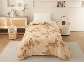 Letná prikrývka BUTTERFLY 140x200 cm, marhuľová