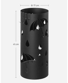 Kovový stojan na dáždniky ANABEL, 17x41cm, čierna SongmicsHome