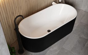 Besco Akrylátová voľne stojaca vaňa Giuliana BW 150x75 (170x80) BESCO-Typ výpuste: Click-Clack so sitkovým prepadom, čierna matná, BESCO-Rozmery: 150…