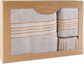 BAVLNENÉ UTERÁKY TIWANO SADA 1 KS 30X50 CM, 1 KS 50X90 CM, 1 KS 70X140 CM SVETLOSIVÁ