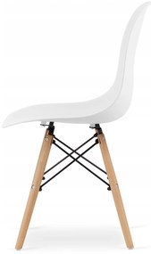 Súprava štvorcového stola 80x80 dub sonoma + 4 stoličky OSAKA biela