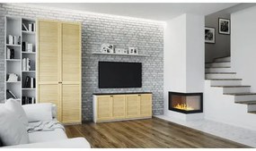 Dvere lamelové 242,2x39,4 cm borovica
