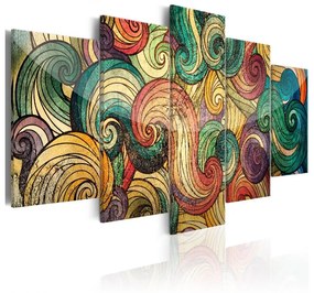 Artgeist Obraz - Colourful Waves Veľkosť: 100x50, Verzia: Premium Print