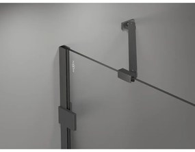 Mexen Lunar-F, sklápací sprchový kút ľavý 95 x 80 cm, 8mm číre sklo, profil grafit brúsený, 836-095-080-66-00-L