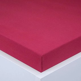 Napínacia plachta na posteľ jersey EXCLUSIVE vínová sada 2 ks 90 x 200 cm