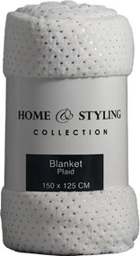 Vianočná deka Home &amp; Styling v bielej farbe 150 × 125 cm