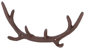 Hnedý kovový nástenný vešiak Antlers – Esschert Design