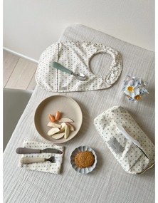 Hnedý/béžový detský príbor 3 ks zo silikónu Olive Mix – Cam Cam Copenhagen