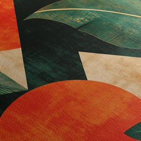 Obraz - Geometrické prírodné motívy II. (s hodinami) (90x30 cm)