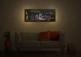 Podsvietený obraz New York na batériu