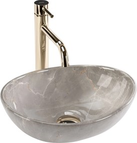 Rea Sofia Mini, umývadlo na dosku 350x260x125 mm, imitácia kameňa - kashmir, REA-U9238