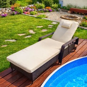 Vankúš / podsedák s vankúšom na záhradné lehátko