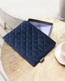 Puzdro na tablet Velvet farba produktu tmavomodrá látka lesklá, zamatová