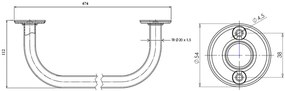 Aqualine Aqualine, Sušiak pevný 60cm, biela, 8011