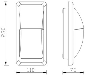 Top Light Avila D - LED Vonkajšie nástenné svietidlo LED/12W/230V IP65