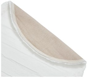Biely koberec Think Rugs Teddy, ⌀ 120 cm