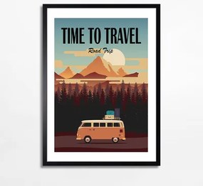 Moderná maľba HORY TIME TO TRAVEL I 50x70 cm