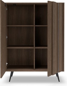Vysoká komoda Flaro 93 cm s osvetlením - dub dunin