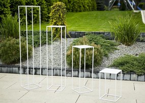 STOJAN NA KVETINÁČ SIMPLE 40X24X24 CM BIELA