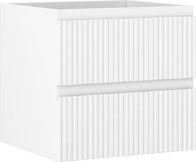 Mexen Rivel, kúpeľňová skrinka 50 cm, 2 zásuvky, drážkovaná, biela matná, 91A20-05047-2-BFF01