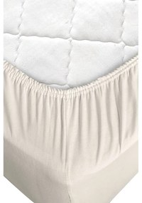 Žlto-krémové bavlnené obliečky na dvojlôžko/predĺžené s plachtou 200x220 cm - Mila Home