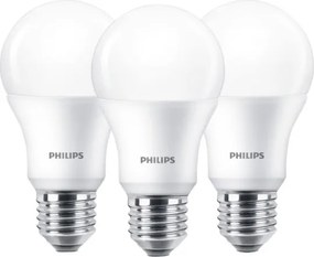 Sada 3x LED Žiarovka Philips E27/9W/230V 2700K