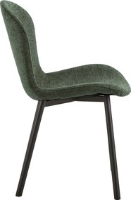 FIORA Zelené (tkanina Apia 352)/čierny rám - MODERNÁ ČALÚNENÁ STOLIČKA DO OBÝVAČKY/ JEDÁLNE LOFT