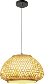 Toolight Natural, závesné stropné svietidlo 1xE27 APP1649-1CP, prírodná hnedá, OSW-05116