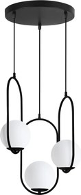 Závesné svietidlo Florence, 3x biele sklenené tienidlo, b, o, U