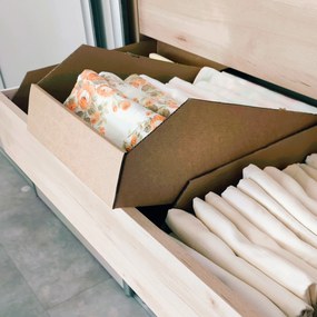 KARTON PAK Úložné boxy na oblečenie, organizéry do skrine BIELY KARTÓN 30x54cm