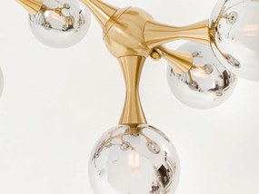 Atomic Balls visiaca lampa mosadzná 190 cm
