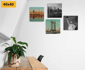 Set obrazov zaujímavá kombinácia mesta New York Varianta: 4x 40x40