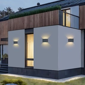 Brilagi - LED Vonkajšie nástenné svietidlo DONNANI LED/5W/230V 10 cm antracit IP44