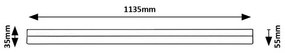 Rabalux 78051 podlinkové LED svietidlo Band 2, 113,5 cm, čierna