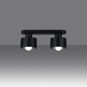 Stropné svietidlo Savar, 2x čierne kovové tienidlo